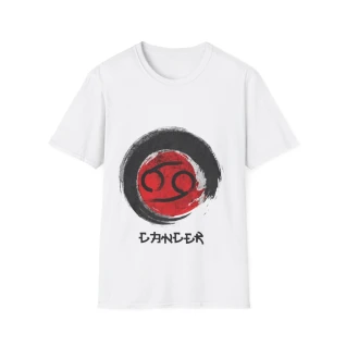 T-shirt zen minimaliste « Silence cosmique » Cancer – Moires de Lune