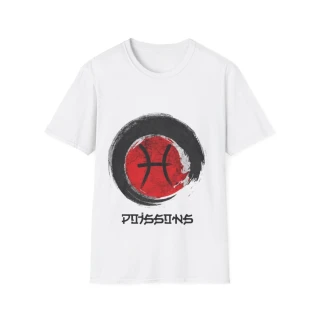 T-shirt zen minimaliste « Silence cosmique » Poissons – Moires de Lune