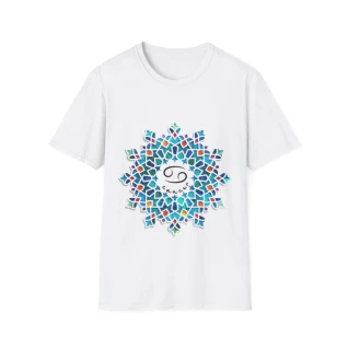 T-shirt "Mosaïque des Eaux Célestes" Cancer – Moires de Lune