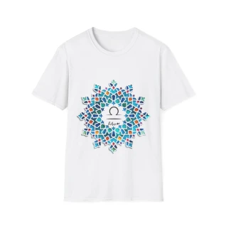 T-shirt "Mosaïque des Eaux Célestes" Balance – Moires de Lune