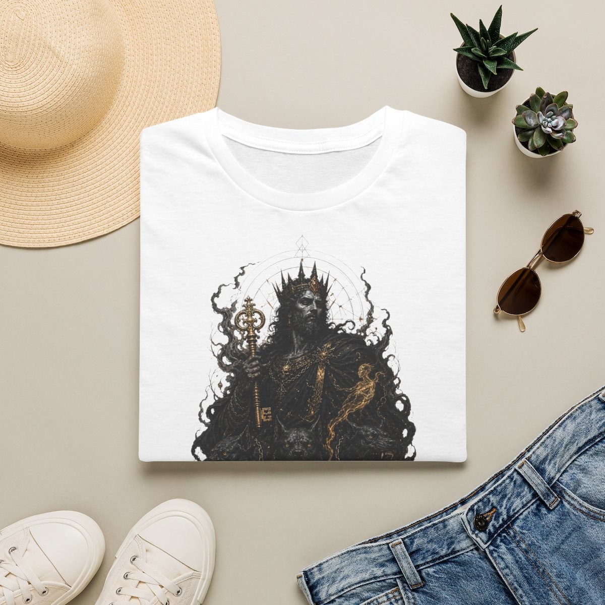 T-shirt Hadès · Seigneur des Profondeurs · Moires de Lune