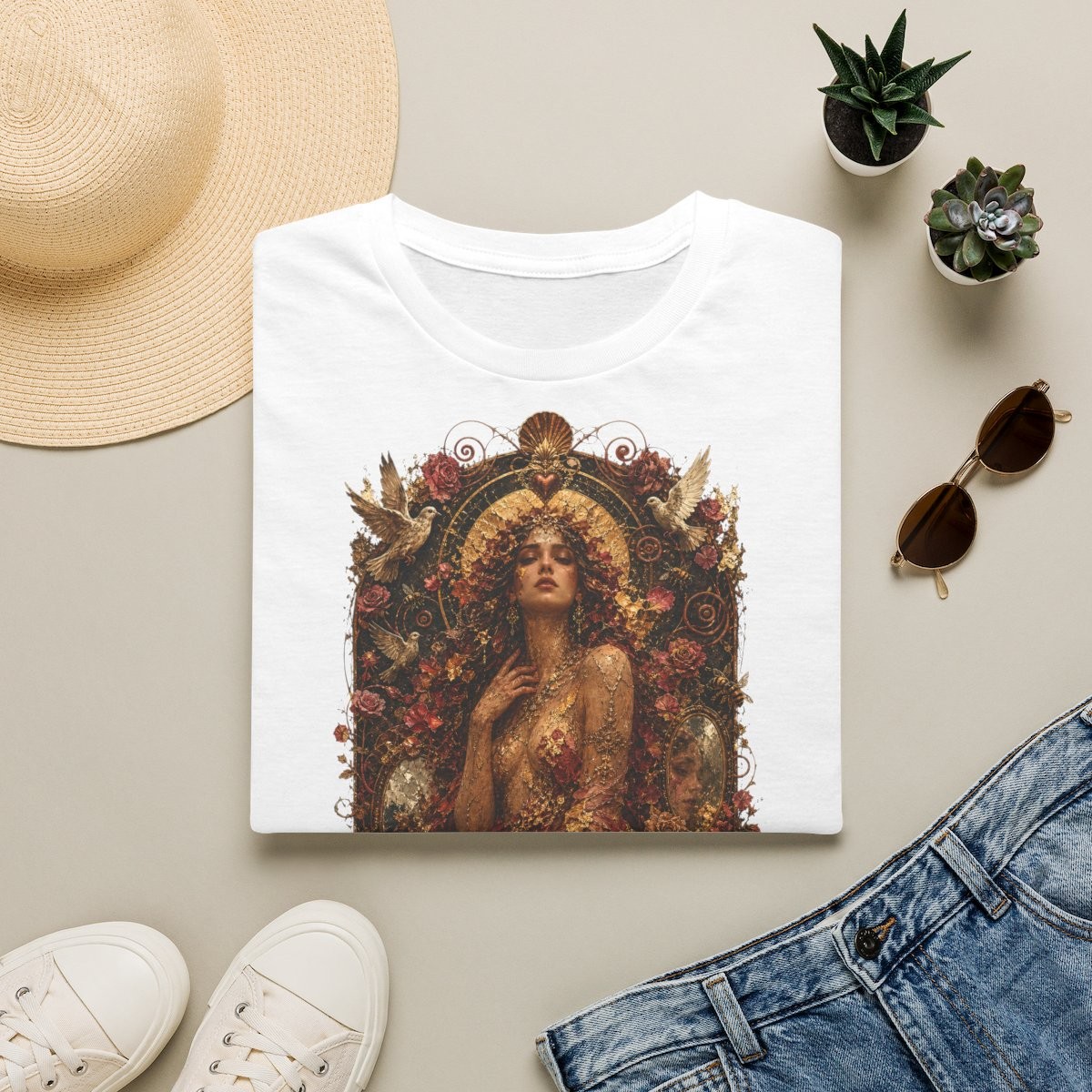 T-shirt Vénus · Déesse de la Beauté Sacrée · Moires de Lune