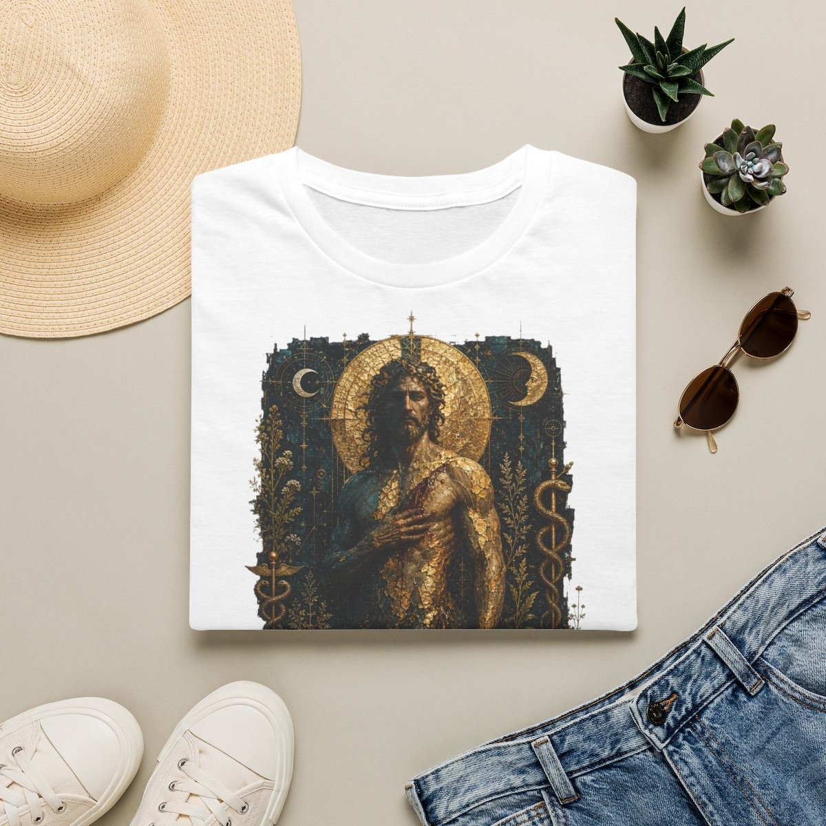 T-shirt Chiron · Le Guérisseur Blessé · Maître de la Blessure Sacrée · Moires de Lune