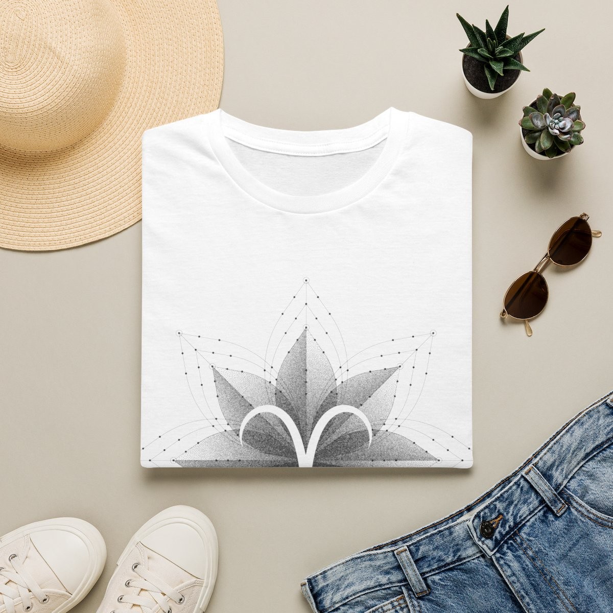 T-shirt "Lotus des Constellations" Bélier – Moires de Lune