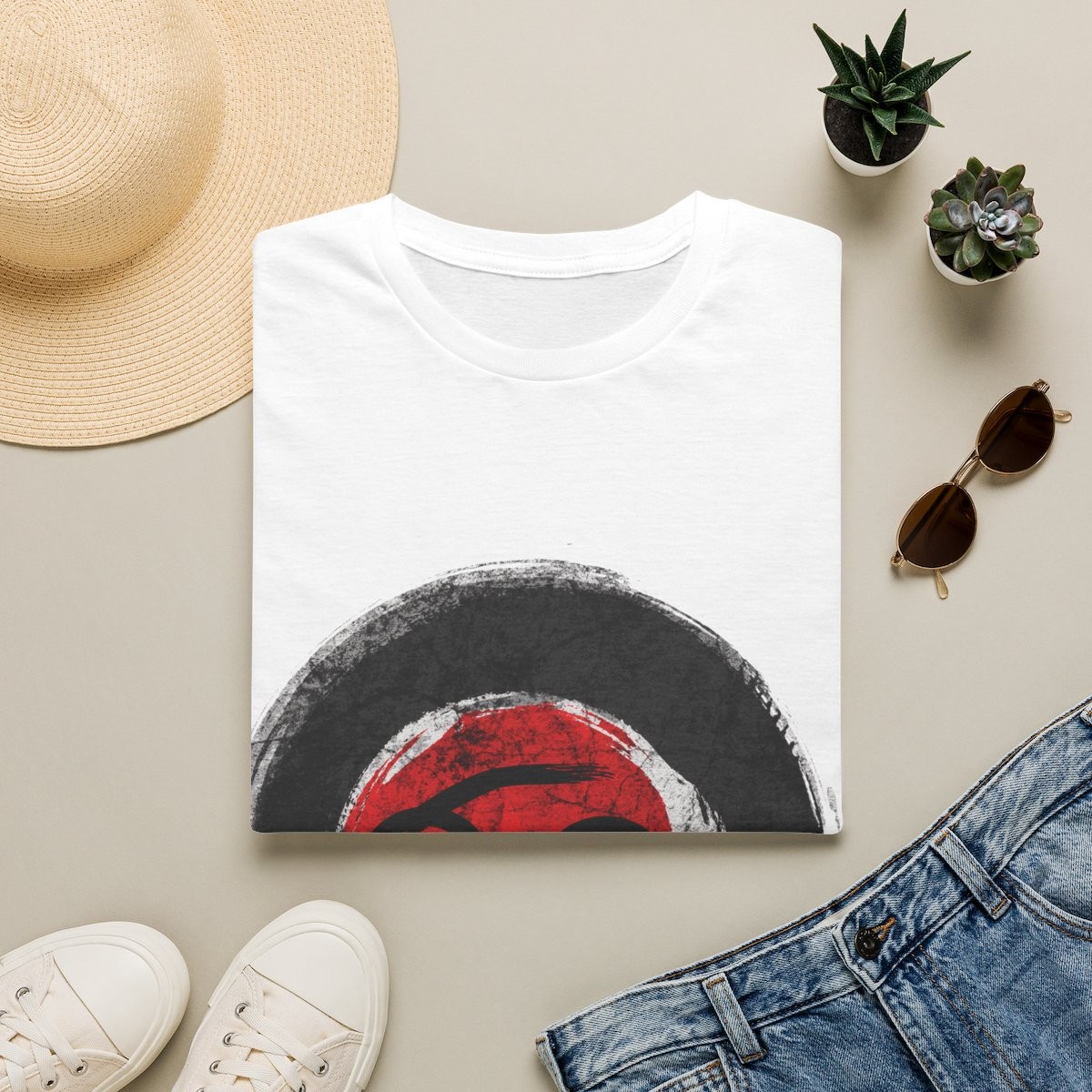T-shirt zen minimaliste « Silence cosmique » Cancer – Moires de Lune