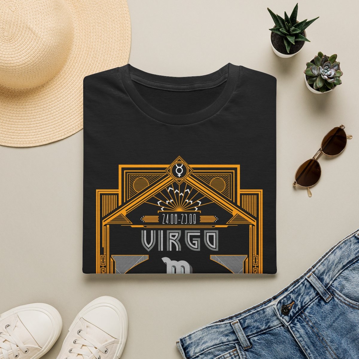 T-shirt "Art Deco" Vierge – Moires de Lune