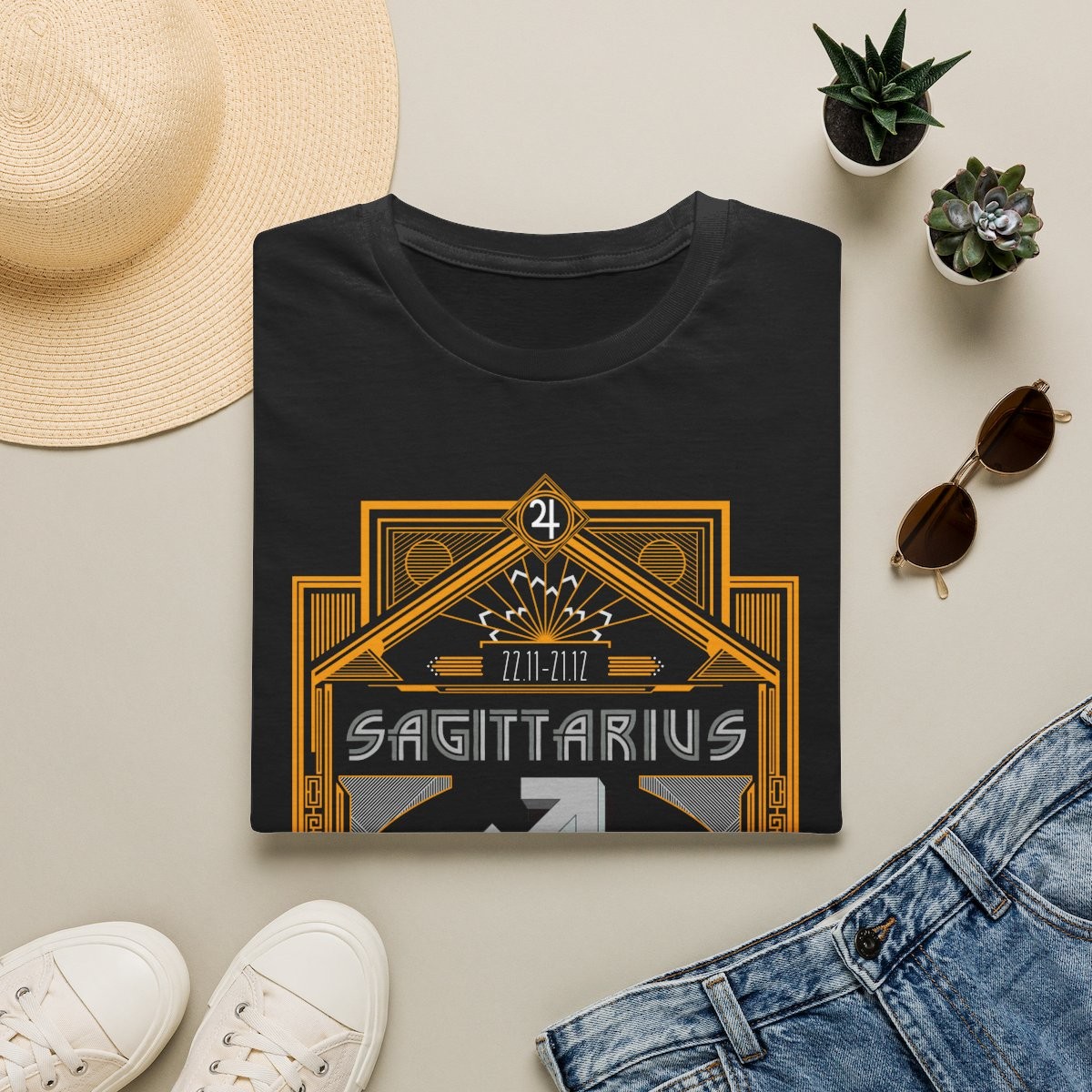 T-shirt "Art Deco" Sagittaire – Moires de Lune