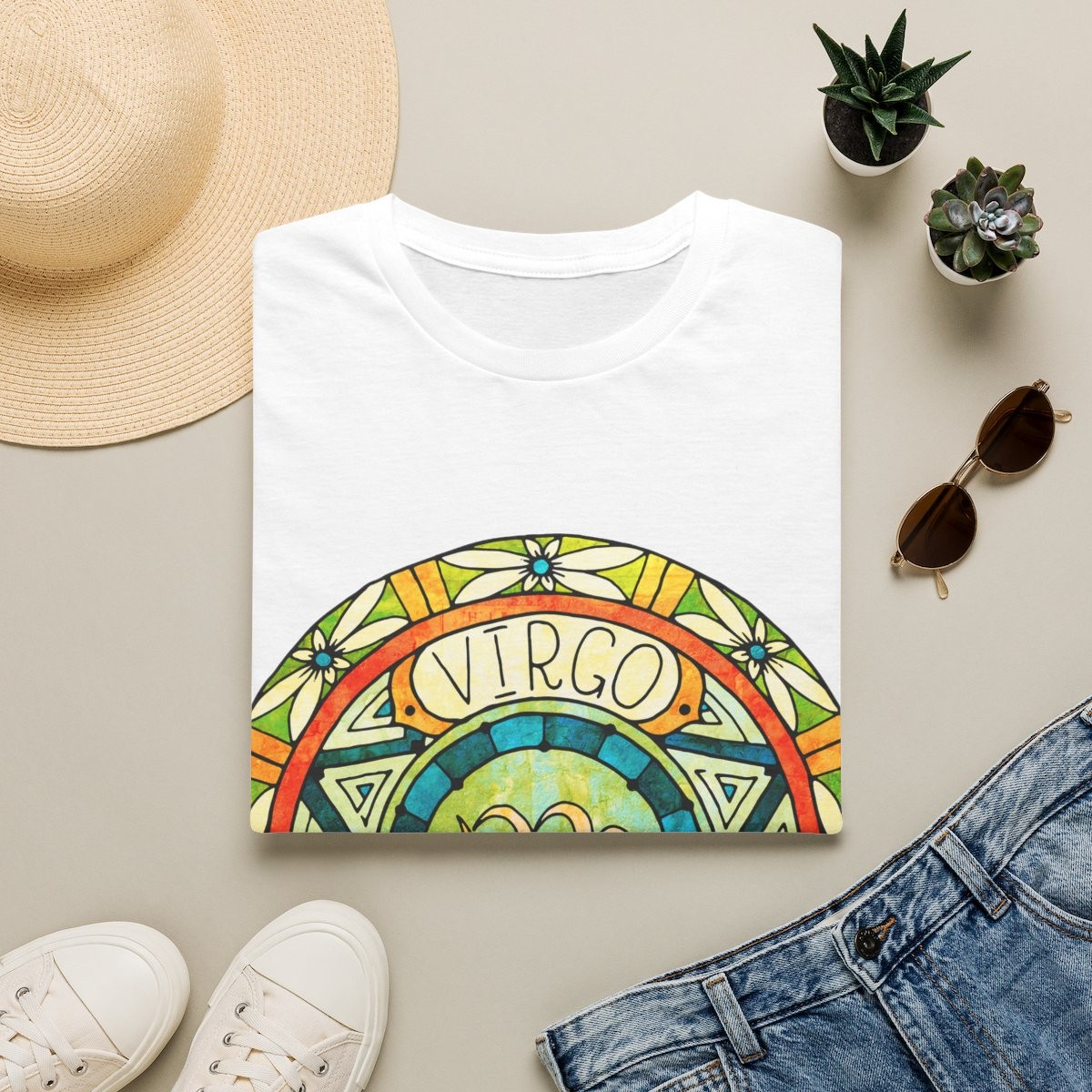 T-shirt "Médaillon Céleste" Vierge – Moires de Lune