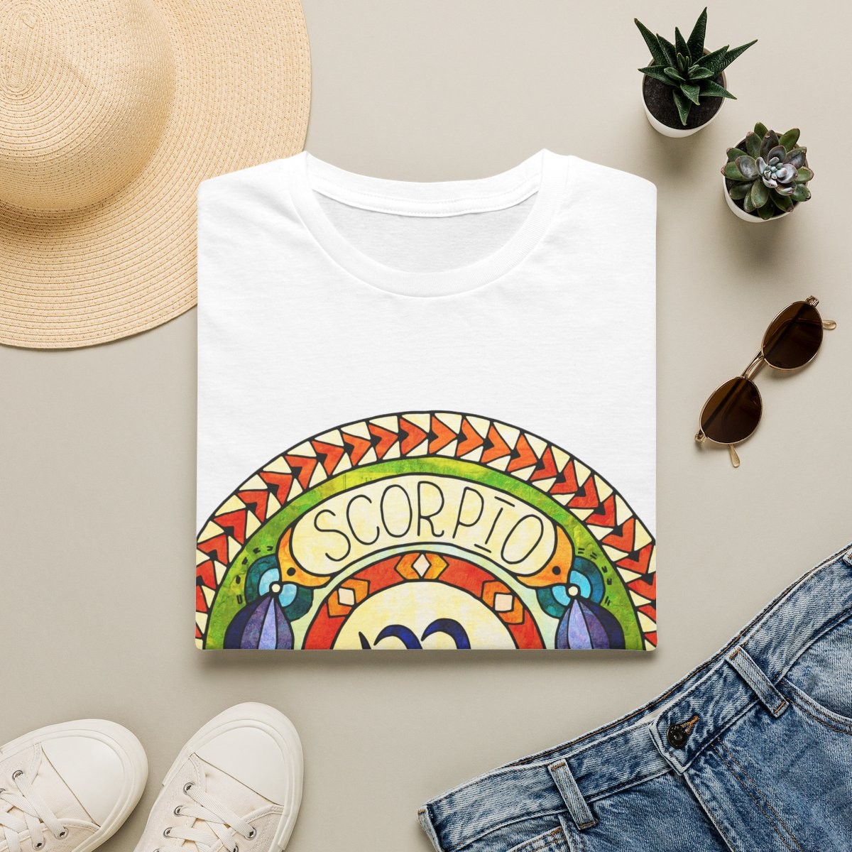 T-shirt "Médaillon Céleste" Scorpion – Moires de Lune