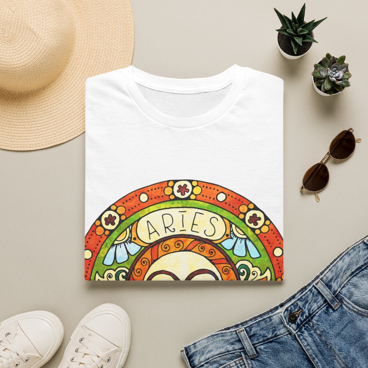 T-shirt "Médaillon Céleste" Bélier – Moires de Lune