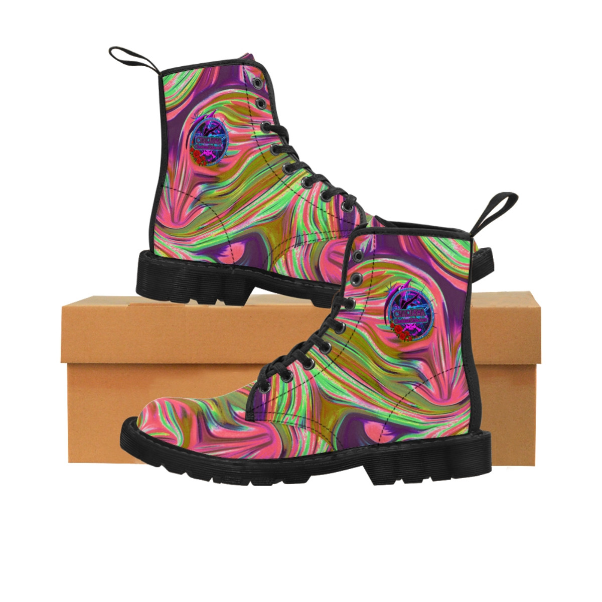Charisma Girls Rainbow Swirl 15 Women's Canvas Boots