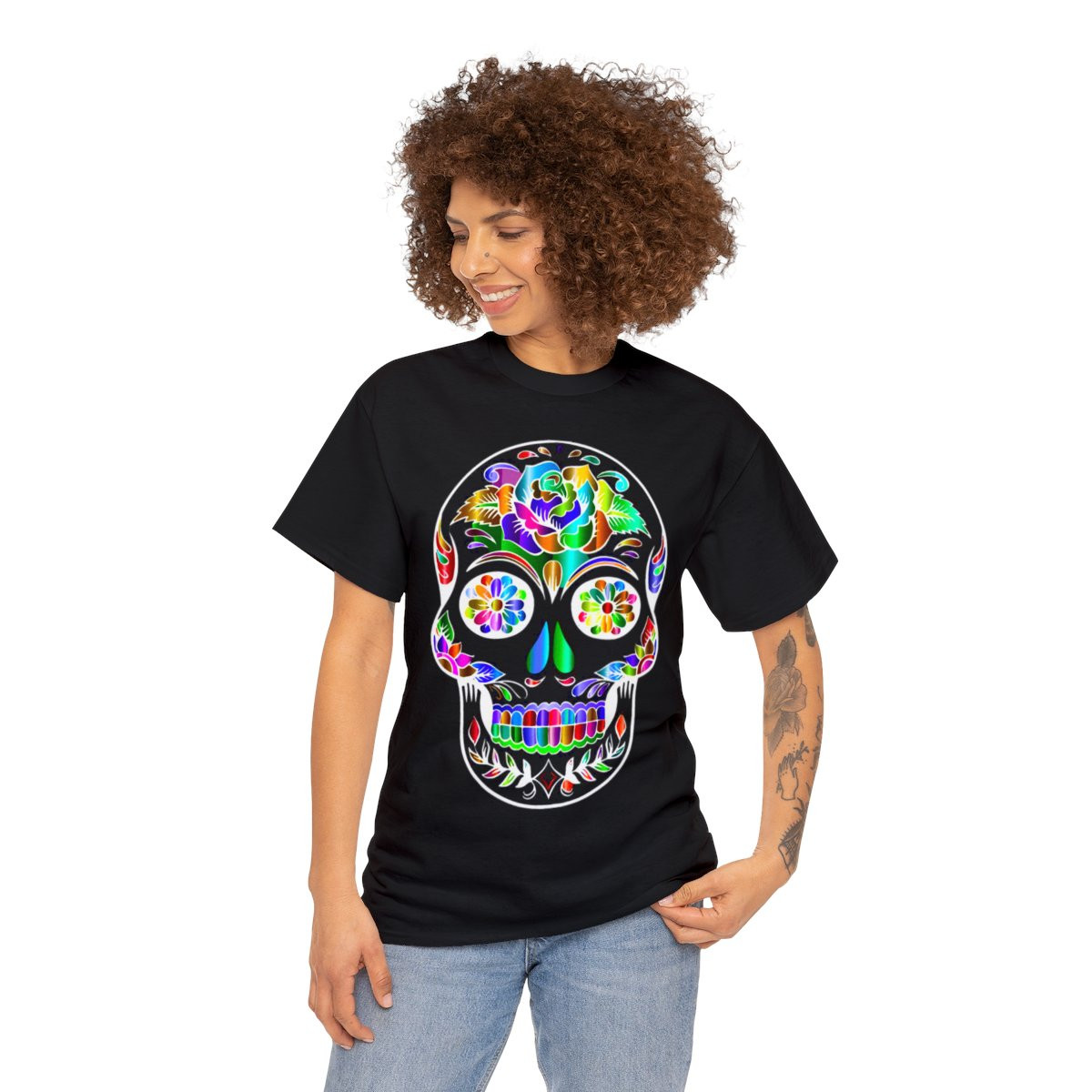 Cinco De Mayo Sugar Skull Unisex Heavy Cotton Tee