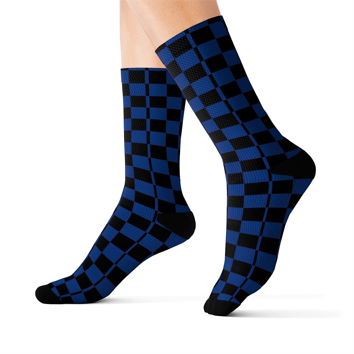 Charisma Girls Checker Board Series Design Number 1 Blue version 2 Sublimation Socks