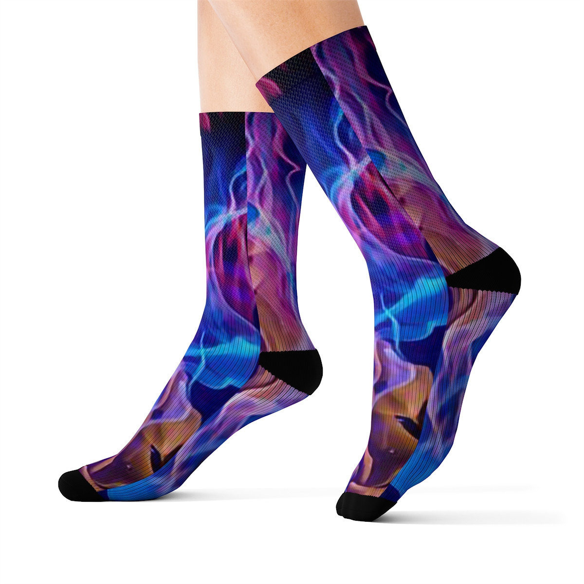 Charisma Girls Fire Series Design Number 2 Blue Plasma Sublimation Socks