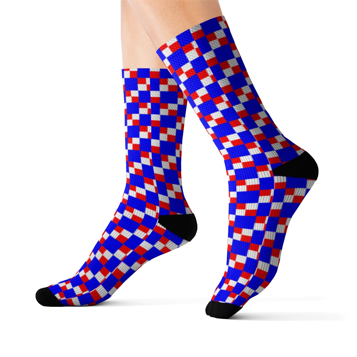 Charisma Girls Red White ad Blue pattern 1 Sublimation Socks