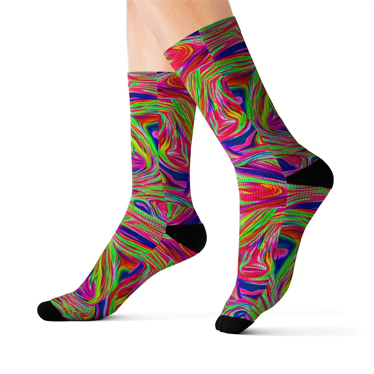 Charisma Girls Swirl Series Design Number 14 Sublimation Socks