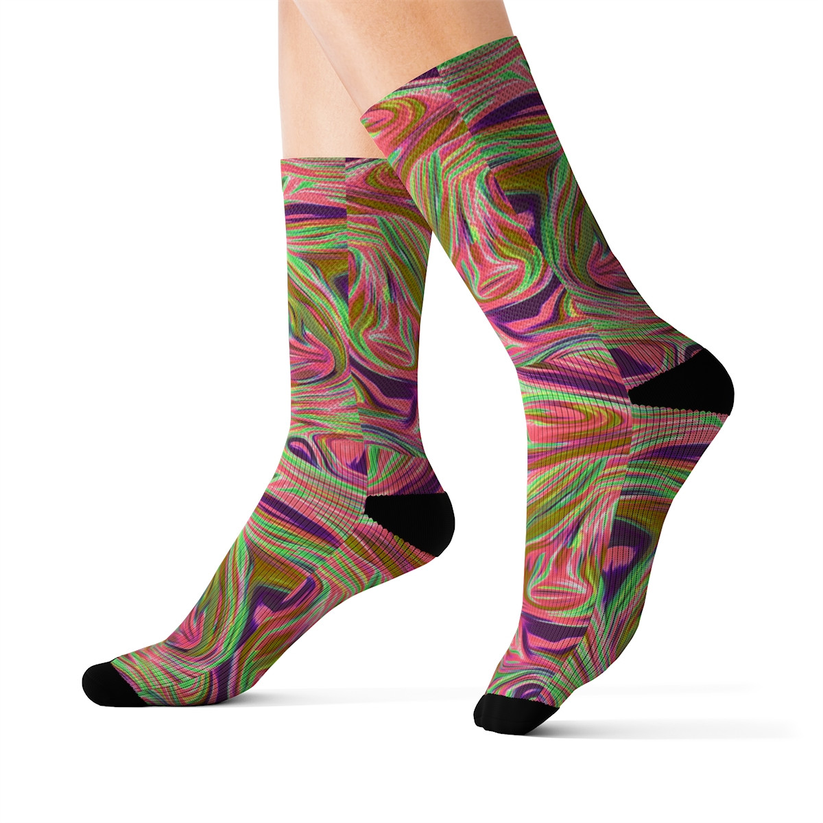 Charisma Girls Swirl Series Design Number 15 Sublimation Socks