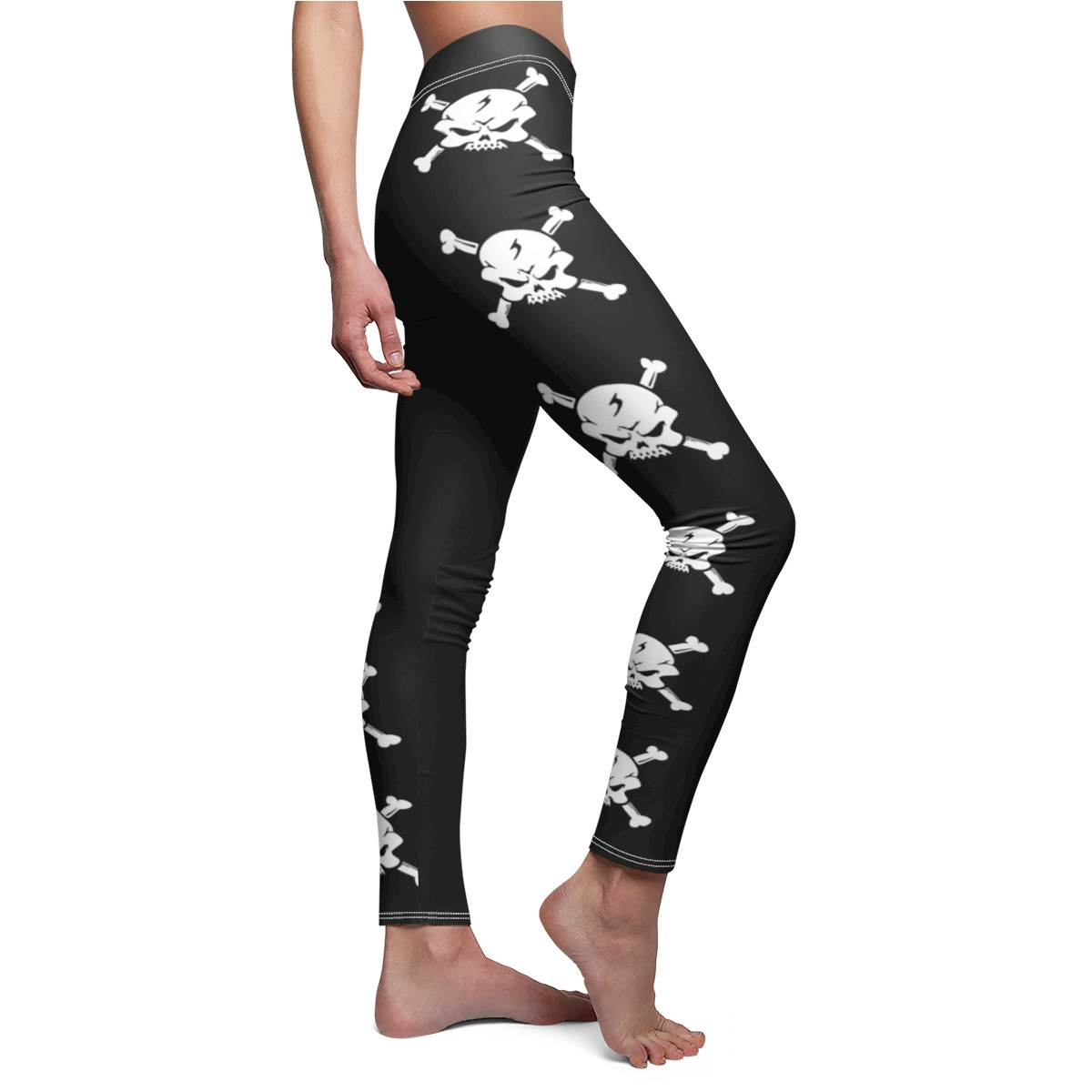  Charisma Girls Skull and Bones 1 Design Number 20 Women's Cut & Sew Casual Leggings (AOP)