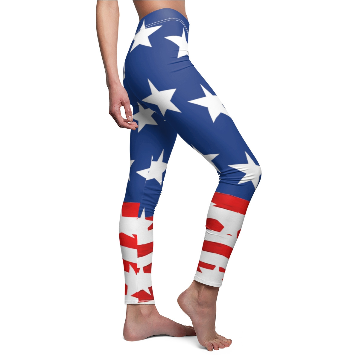 Charisma American Flag Design Number 2 Women's Cut & Sew Casual Leggings (AOP)