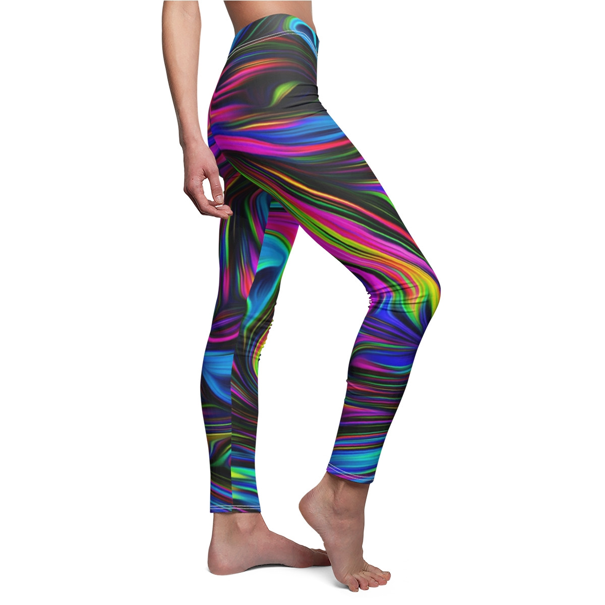 Charisma Girls Swirl Design Number 1 Women's Cut & Sew Casual Leggings (AOP)