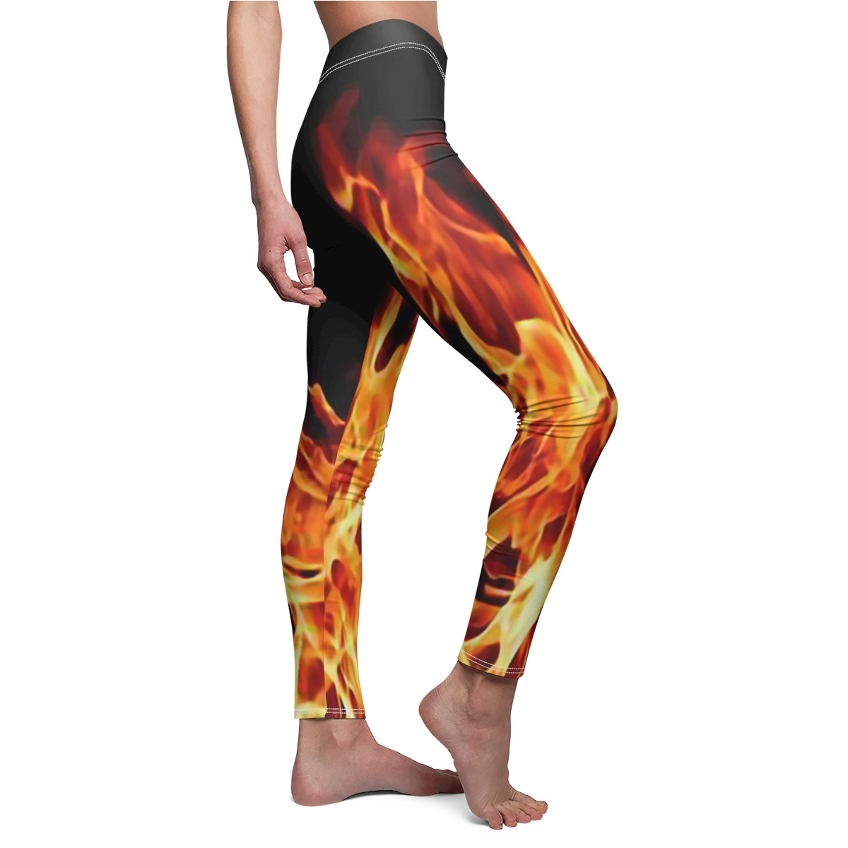 Charisma Flames Design Number 1 Women's Cut & Sew Casual Leggings (AOP)