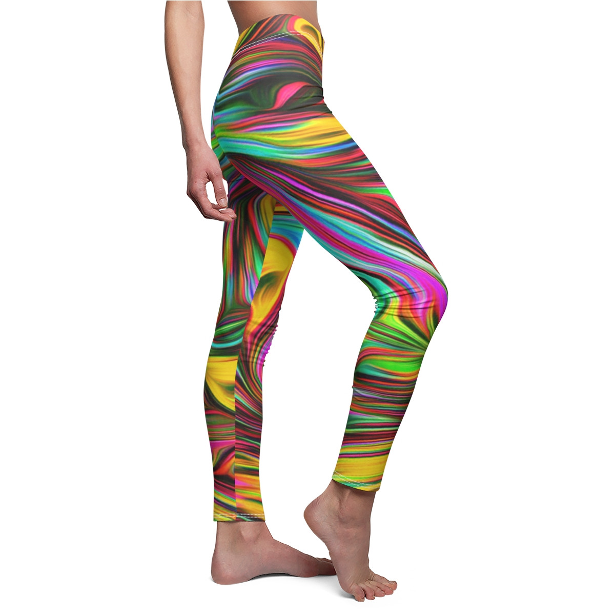 Charisma Girls Swirl Design Number 17 Women's Cut & Sew Casual Leggings (AOP)