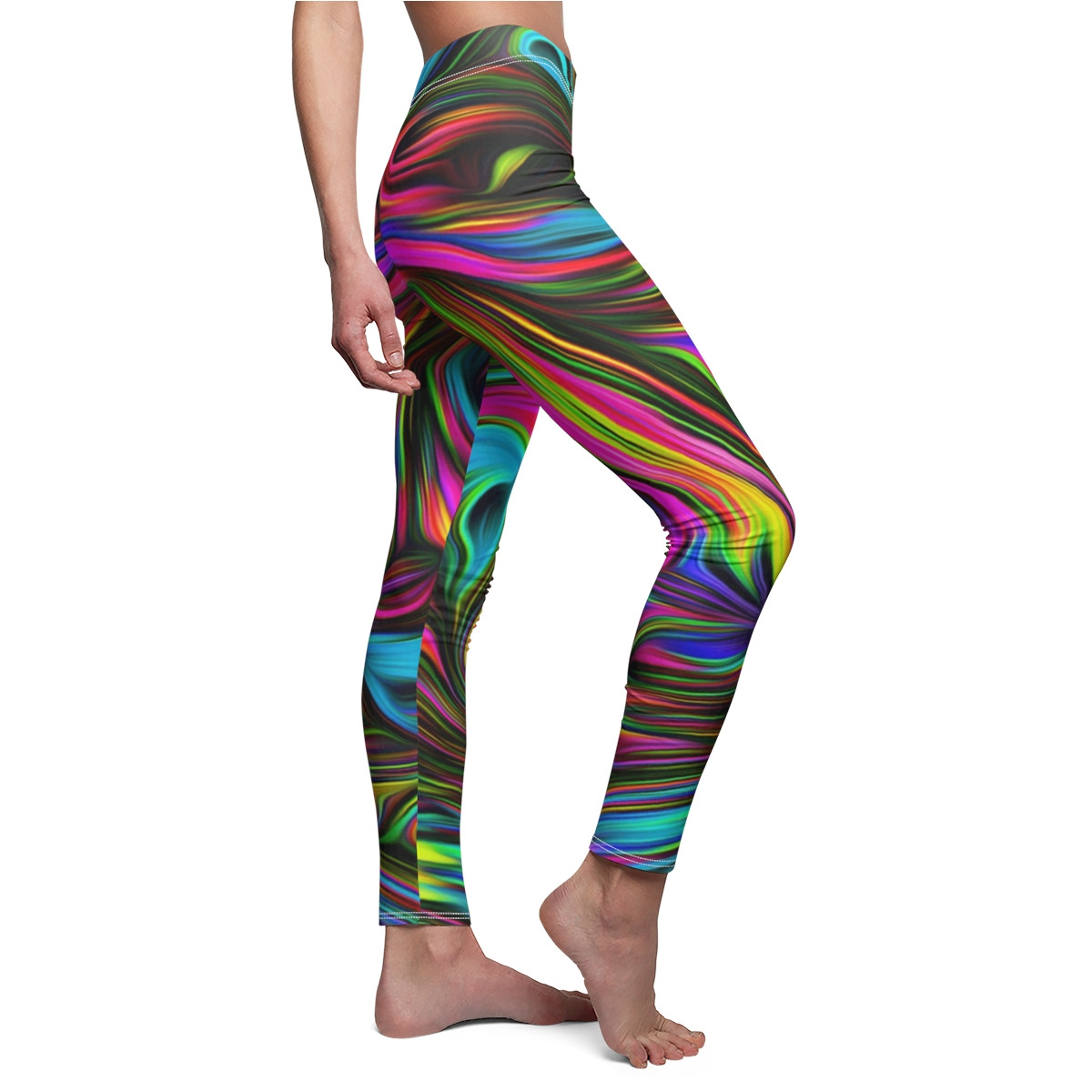 Charisma Girls Swirl Design Number 2 Women's Cut & Sew Casual Leggings (AOP)