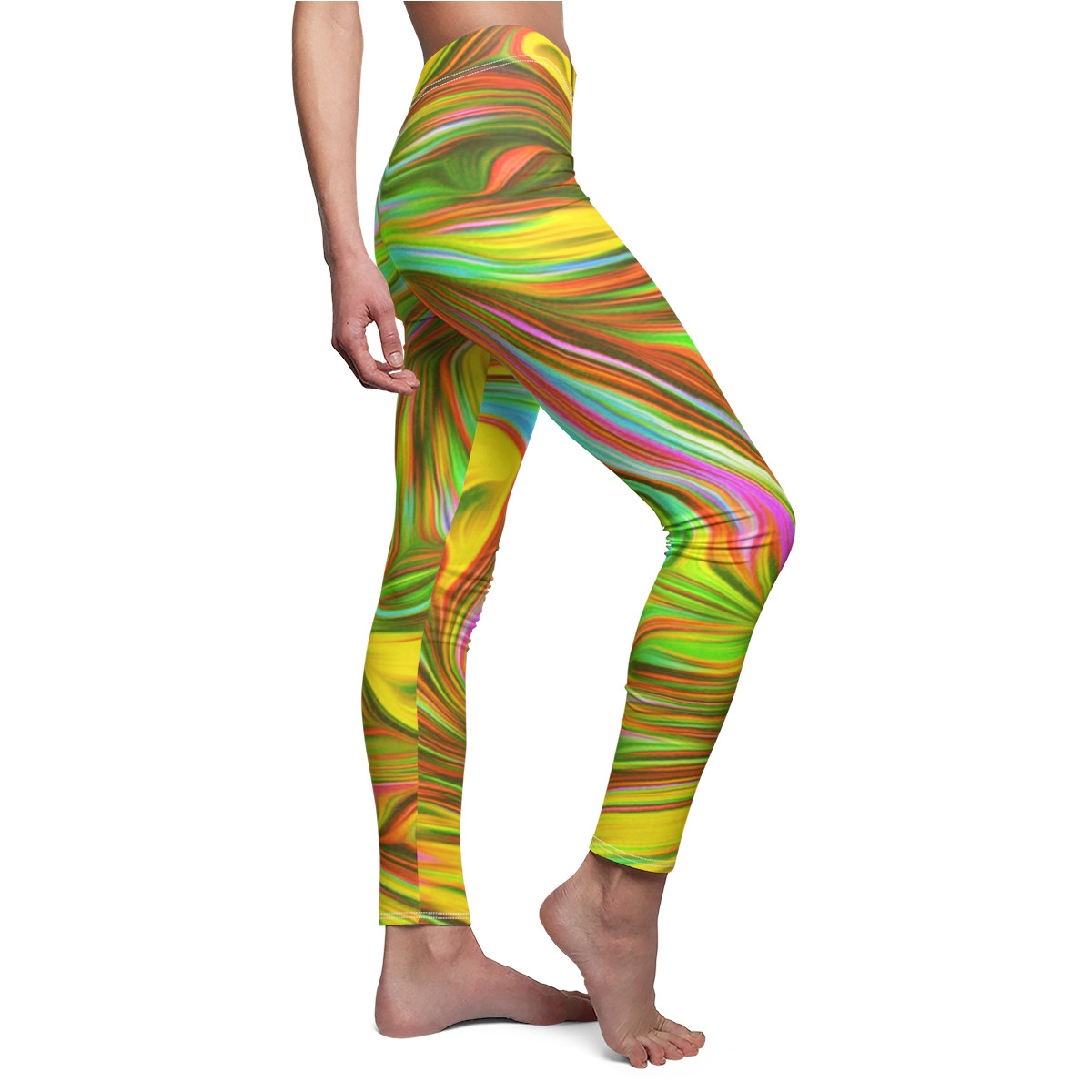 Charisma Girls Swirl Design Number 18 Women's Cut & Sew Casual Leggings (AOP)
