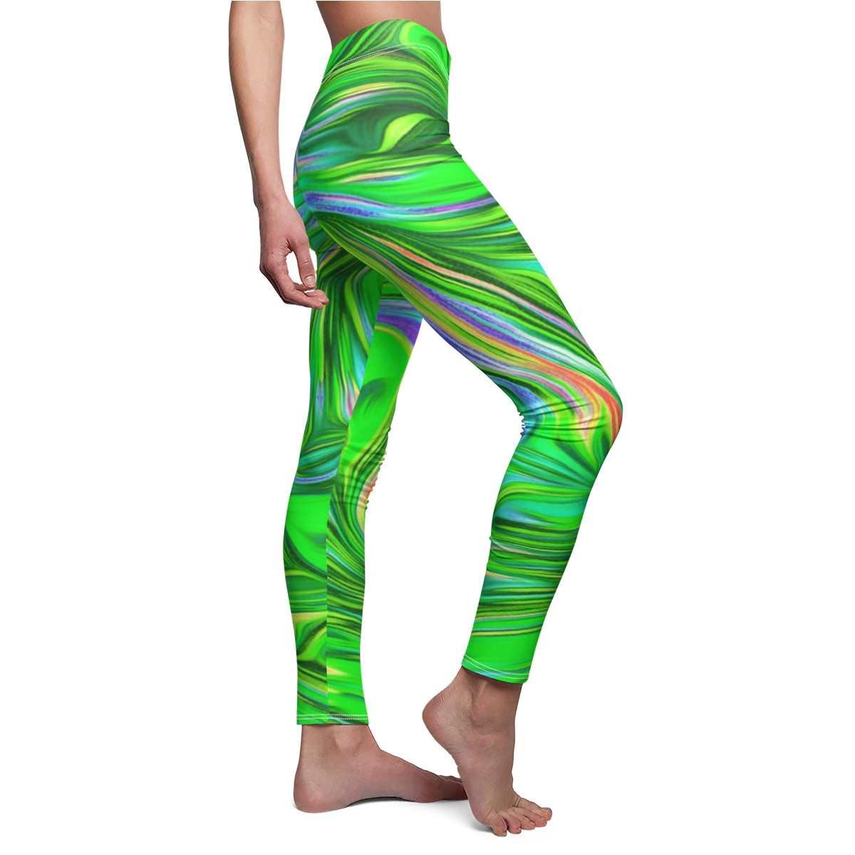 Charisma Girls Swirl Design Number 19 Women's Cut & Sew Casual Leggings (AOP)