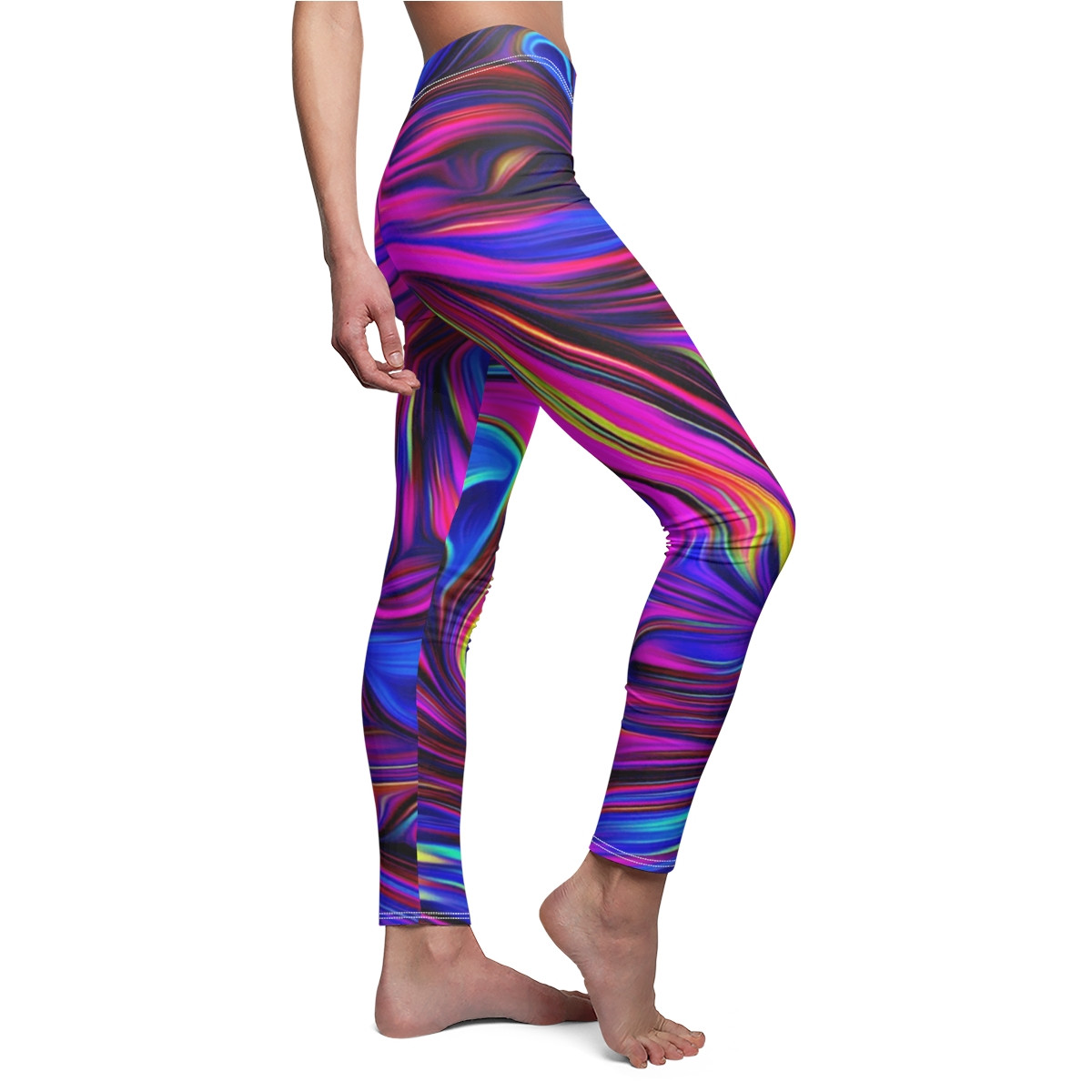 Charisma Girls Swirl Design Number 3 Women's Cut & Sew Casual Leggings (AOP)