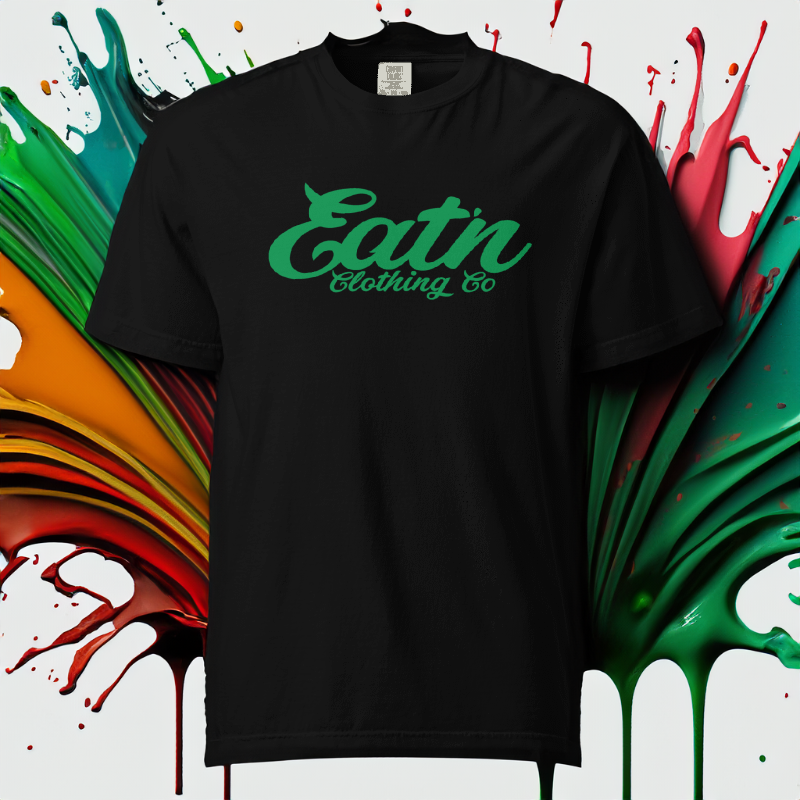 Eatn Classic // Black & Green // Unisex T-Shirt