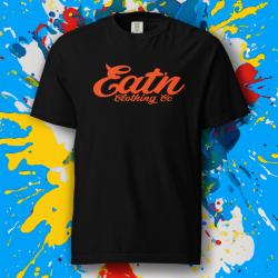 Eatn Classic // Black & Orange // Unisex T-Shirt