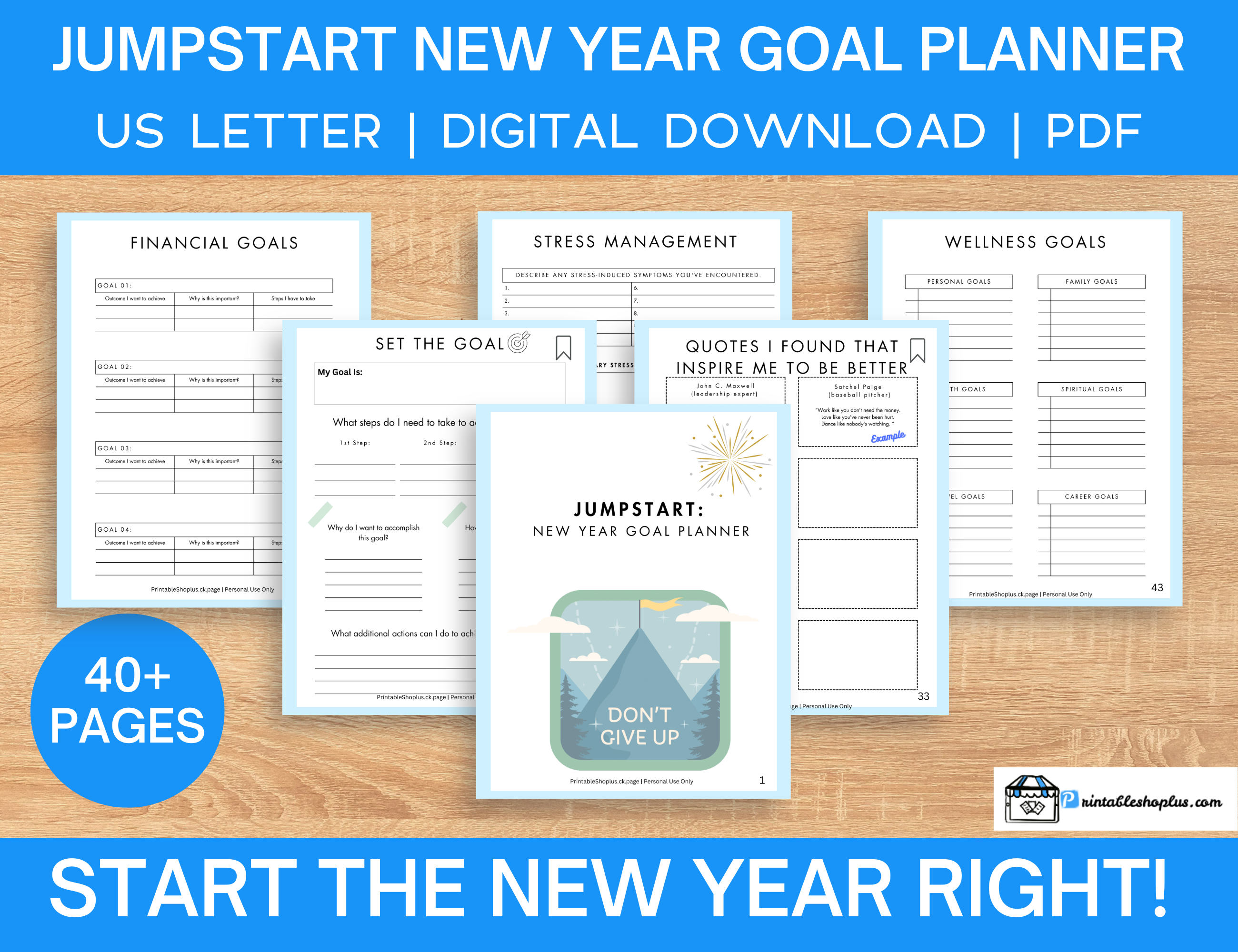 Jumpstart New Year Goal Planner (Undated) PDF