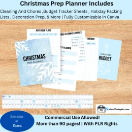 Christmas Prep Planner Template (Private Label Rights)