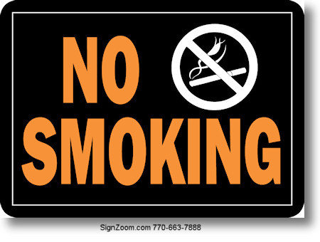 NO SMOKING Sign