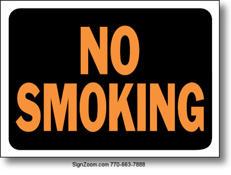 NO SMOKING Sign