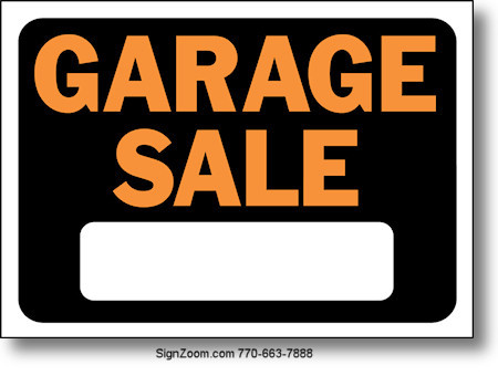 GARAGE SALE Sign