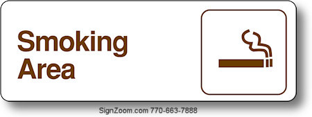 SMOKING AREA Sign