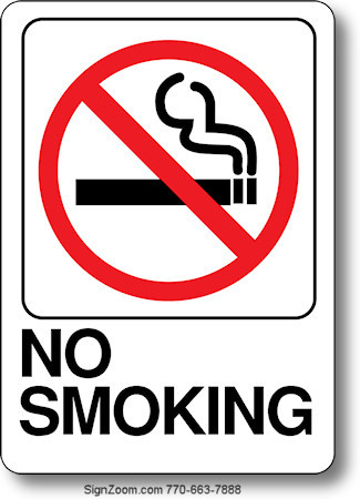 NO SMOKING Sign