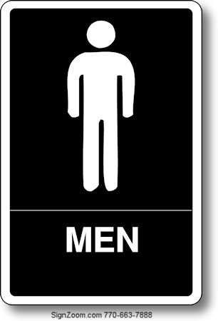 BRAILLE MEN Sign