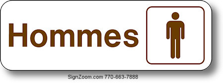 HOMMES / MEN Sign (French)