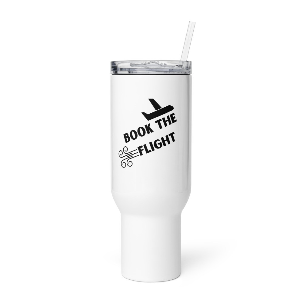 Book the Flight Travel mug with a handle