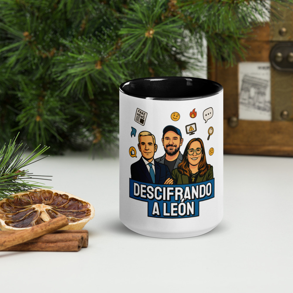 Taza bicolor +Descifrando a León+