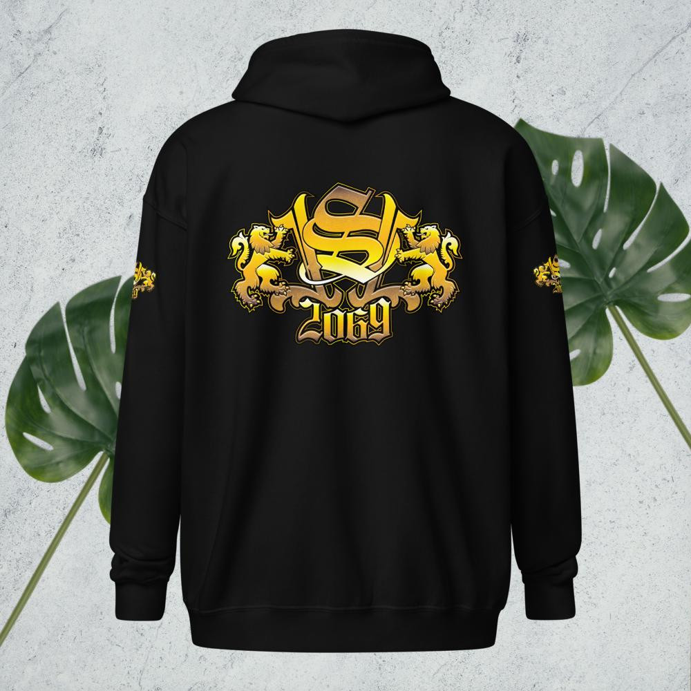 LL Studio 2069 Classic Worn-Out Logo Look Unisex heavy blend zip hoodie