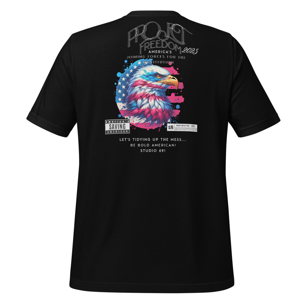 Studio 69 Project Freedom 2025 Black Unisex t-shirt