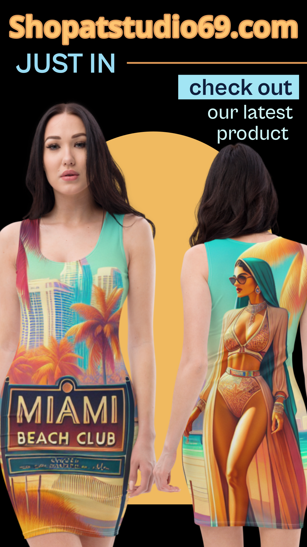 Studio 69 Miami Beach Vibes Bodycon dress