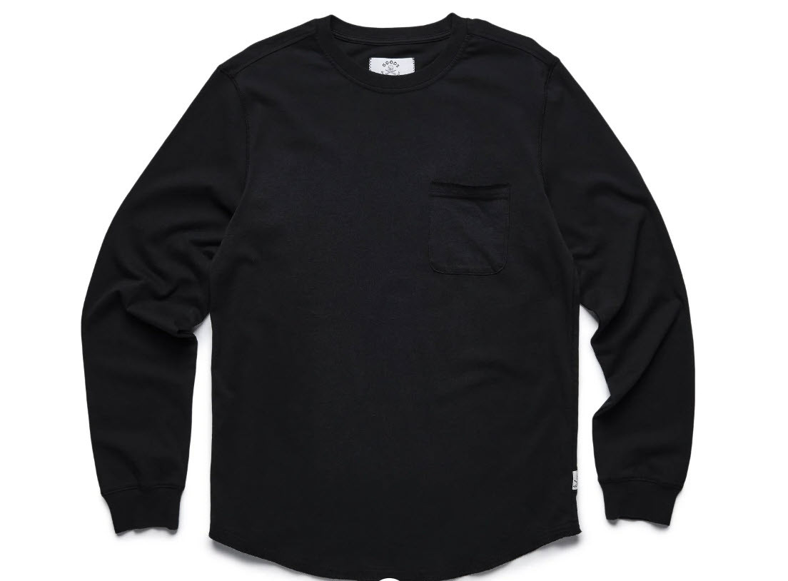Salty Scoop Long Sleeve Jersey Tee - Black
