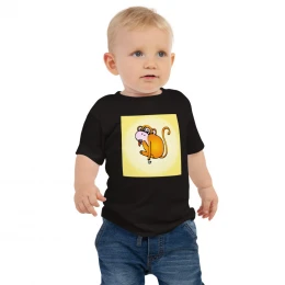 Cheeky Monkey Baby Jersey Short Sleeve Tee - Playful Comfort For Your Little Explorer