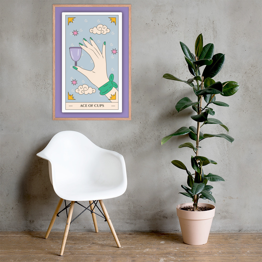 Ace of Cups (Purple) - Framed Poster