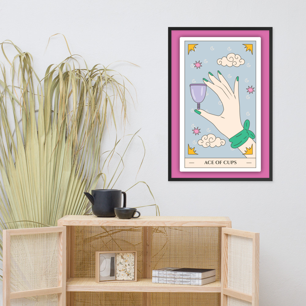 Ace of Cups (Pink) - Framed Poster